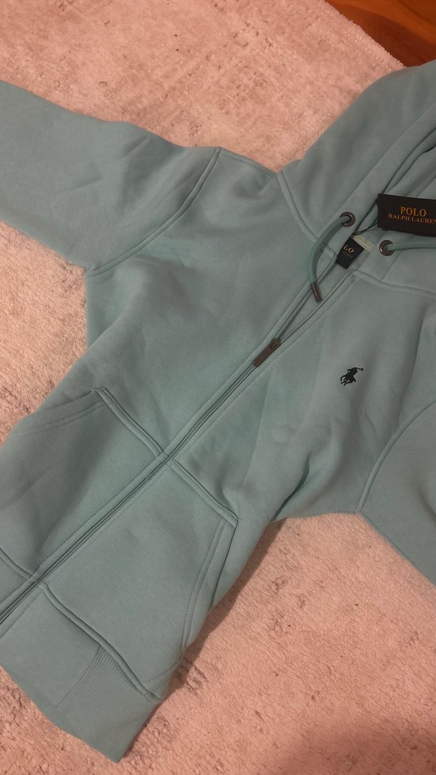 Orijinal Polo Ralph Lauren Turkuaz Kapüşonlu Hırka — görsel 5/9