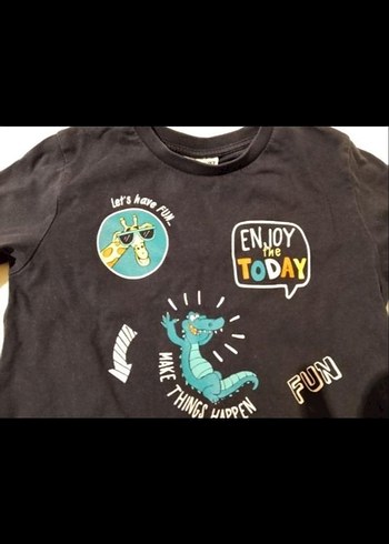 Mavi Baskılı Erkek Çocuk Sweatshirt - Görsel 2