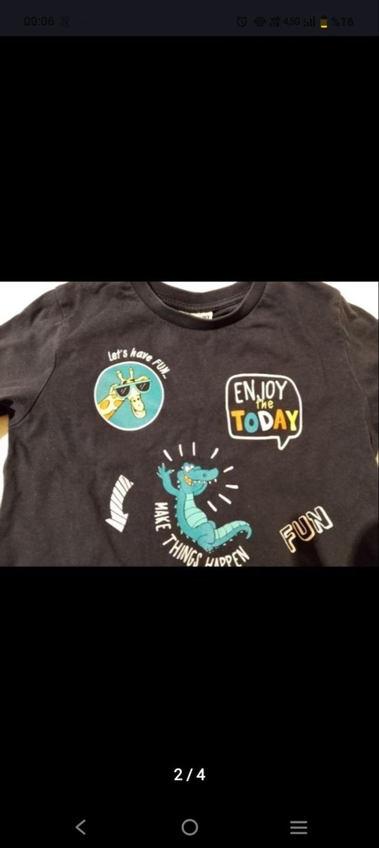 Mavi Baskılı Erkek Çocuk Sweatshirt - Görsel 2