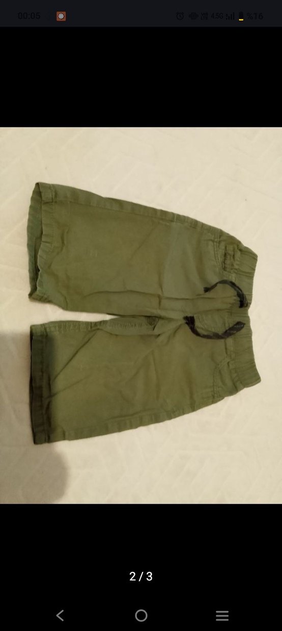 Erkek Çocuk Keten Rahat Kesim Kemerli Pantolon - Görsel 2