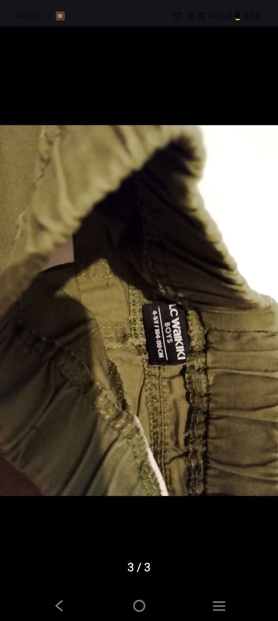 Erkek Çocuk Keten Rahat Kesim Kemerli Pantolon - Görsel 3