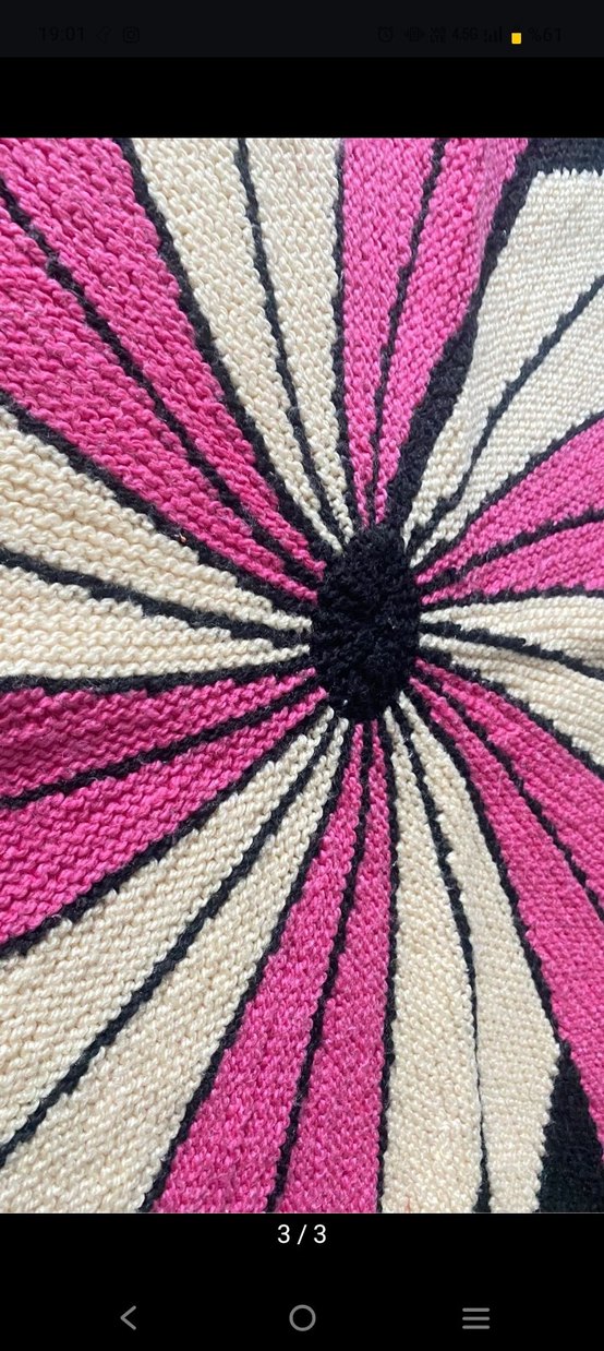 Çok Renkli Bohem Nakışlı Yuvarlak Halı - Görsel 3