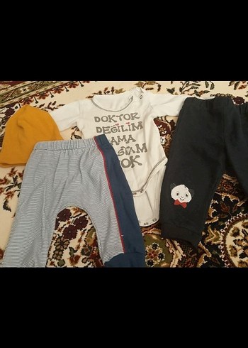 Gri Uzun Kollu Bebek Takımı Pamuklu - Görsel 3