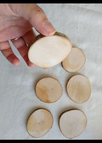 Ahşap Dilim bardak altı sunumluk - Görsel 3