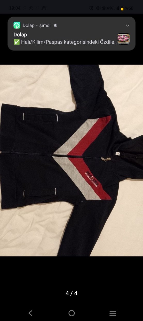 Erkek Kapüşonlu Fermuarlı Sweatshirt - Görsel 4