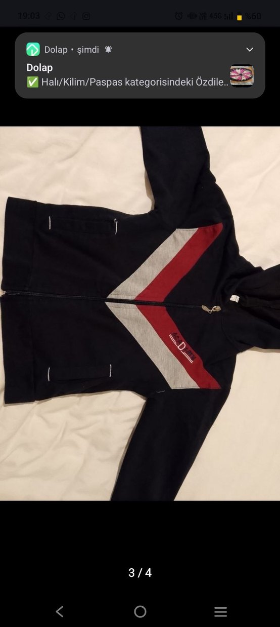 Erkek Kapüşonlu Fermuarlı Sweatshirt - Görsel 3