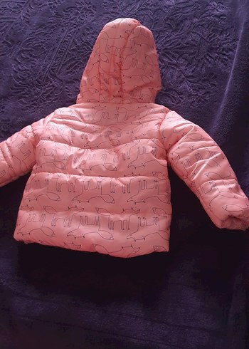 Kapüşonlu Fermuarlı Kız Çocuk Mont - Görsel 3