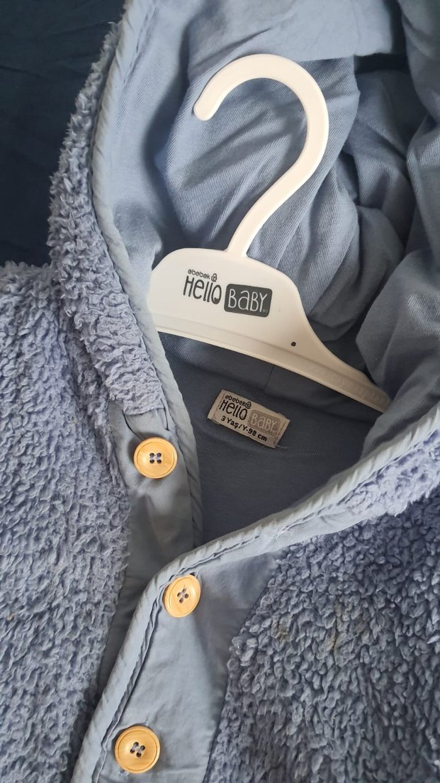 Gri Erkek Çocuk Düğmeli Polar Mont - Görsel 2