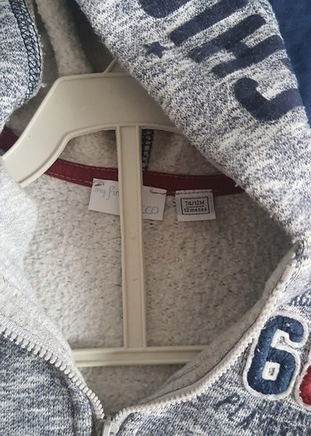 Kapüşonlu Gri Erkek Çocuk Sweatshirt - Görsel 2