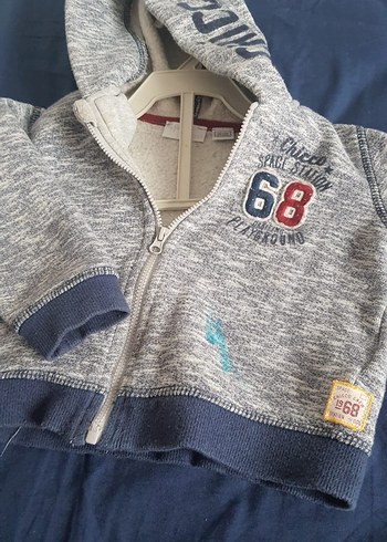 Kapüşonlu Gri Erkek Çocuk Sweatshirt - Görsel 3