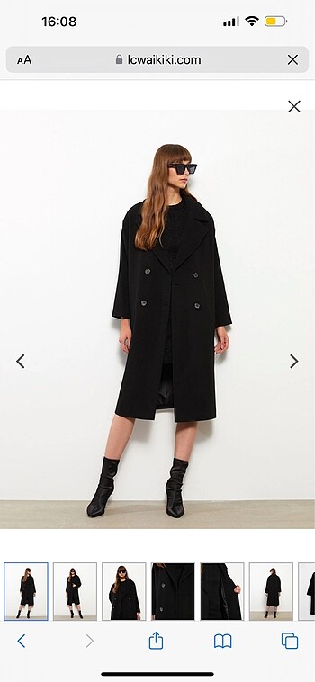 Siyah kaşe kaban - Görsel 6