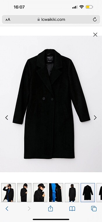 Siyah kaşe kaban - Görsel 11