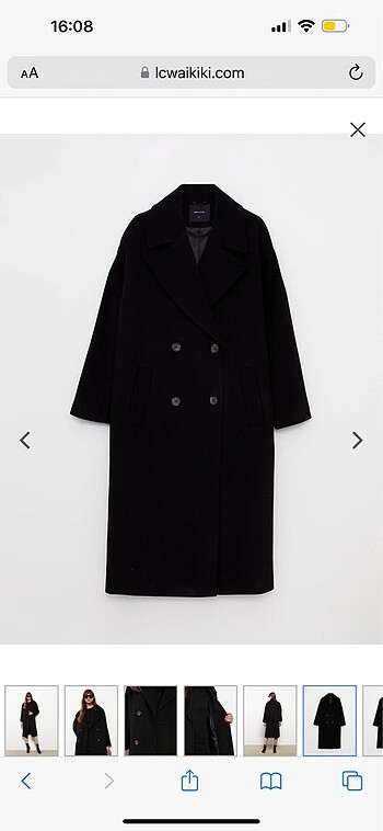 Siyah kaşe kaban - Görsel 8