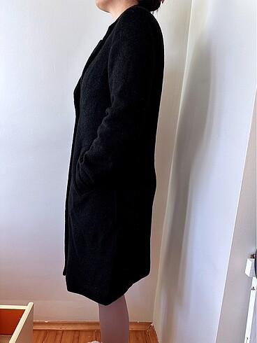 Siyah kaşe kaban - Görsel 13