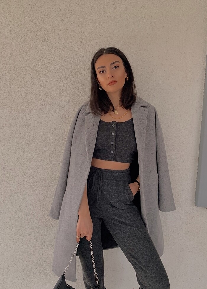 Gri kaşe kaban - Görsel 4