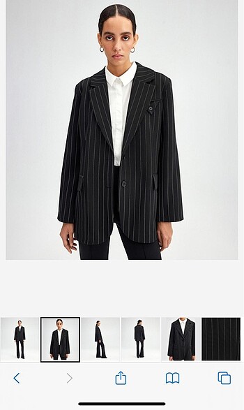 Çizgili blazer - Görsel 6