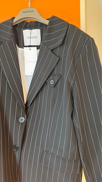 Çizgili blazer - Görsel 3