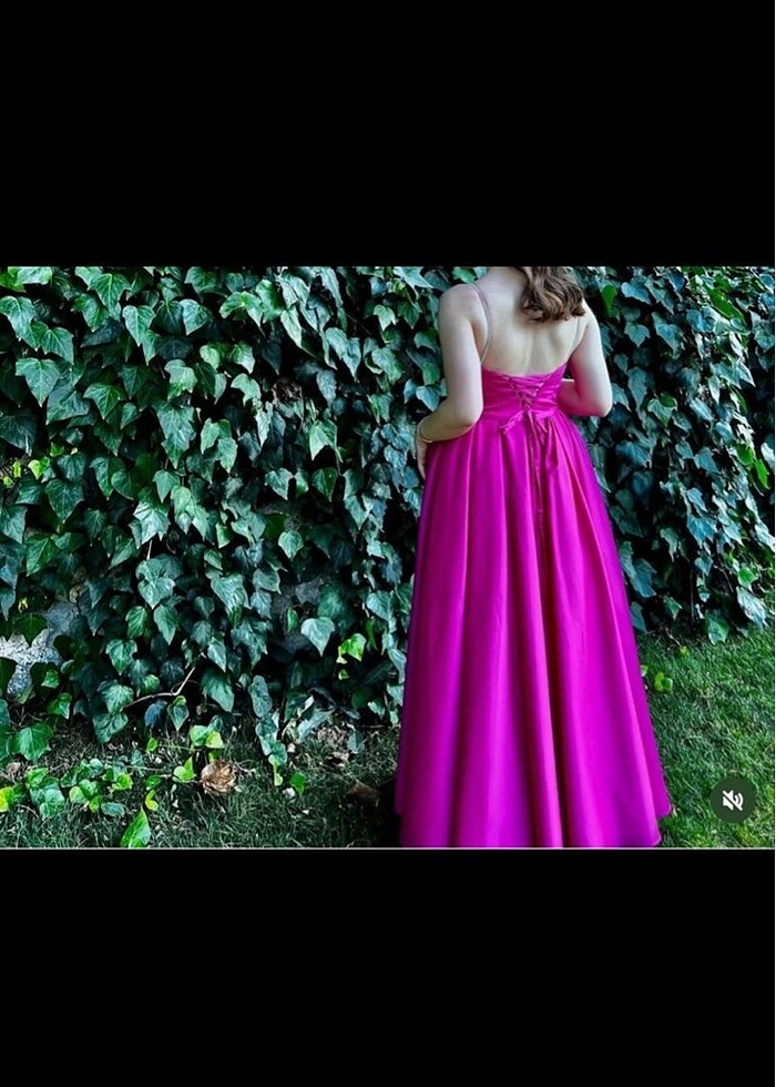 Fuşya elbise - Görsel 4
