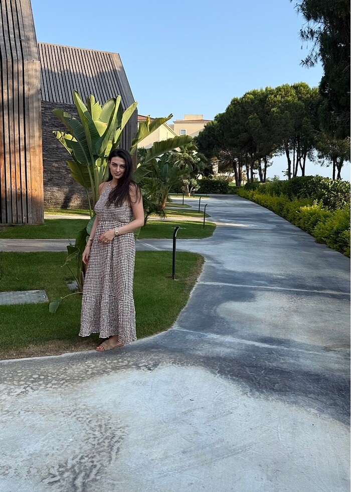 Pötikareli elbise - Görsel 3