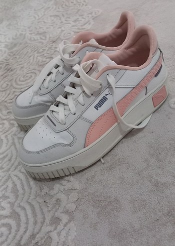 Puma Beyaz Pembe Dusuk Bilekli Sneaker