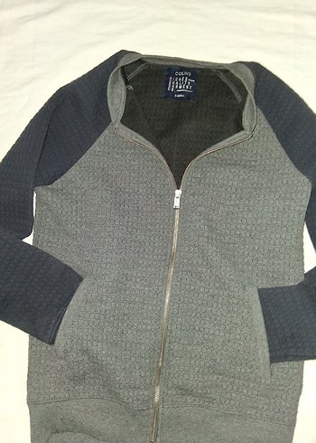 Gri Fermuarlı Erkek Polar Sweatshirt