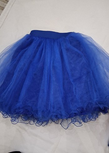 Mavi Kız Fırfırlı Gotik Etek