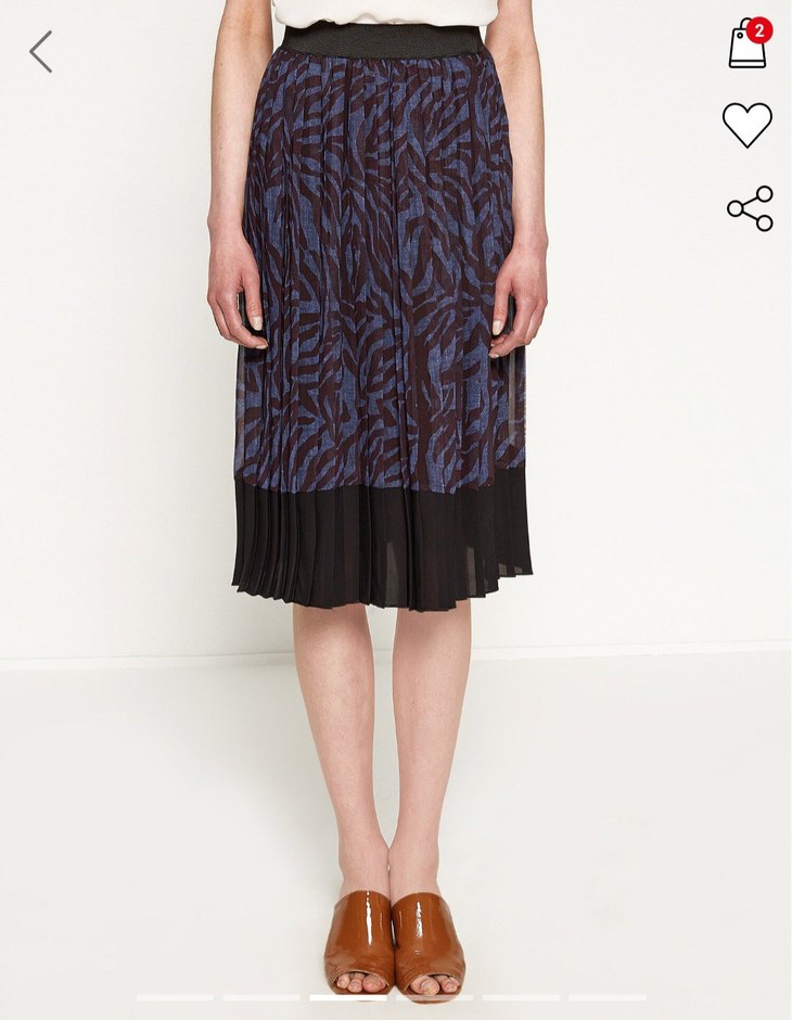 lacivert Pilili Bohem Etek - Görsel 2