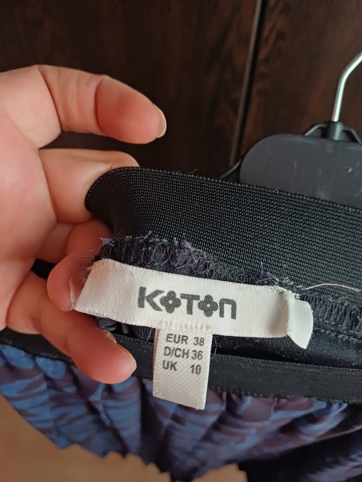 lacivert Pilili Bohem Etek - Görsel 4