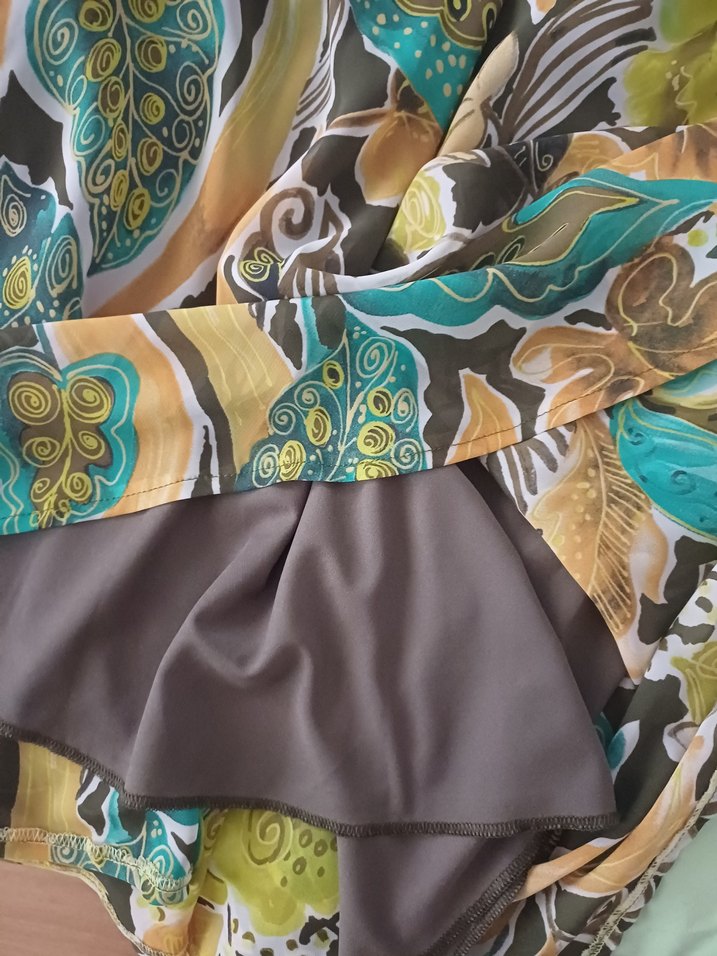 Bohem Çok Renkli Uzun Straplez Elbise - Görsel 5