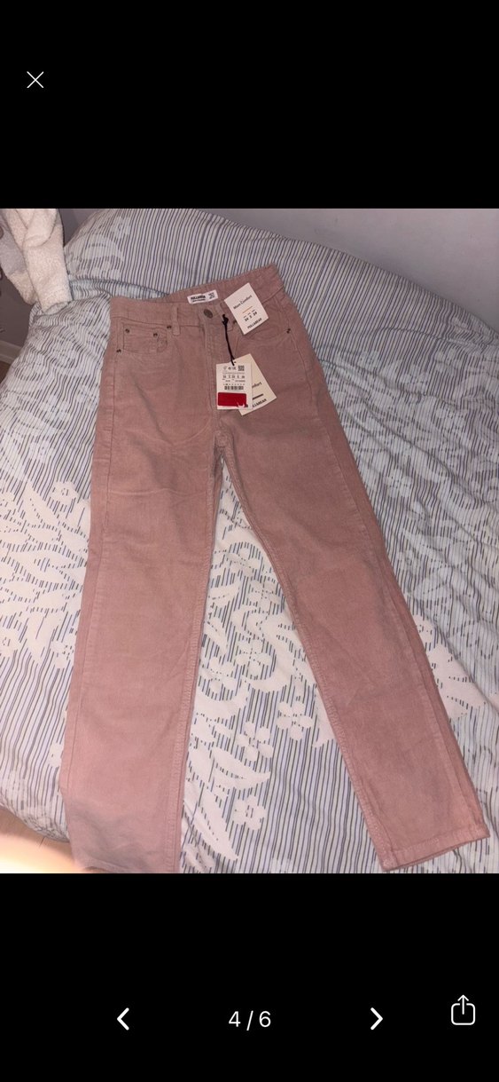 Pembe kadife pantolon - Görsel 3