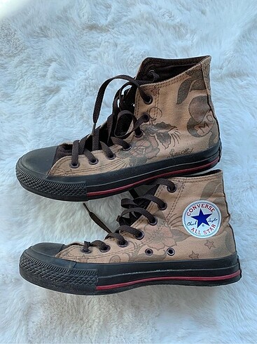 Converse Converse desenli kahverengi ayakkabı