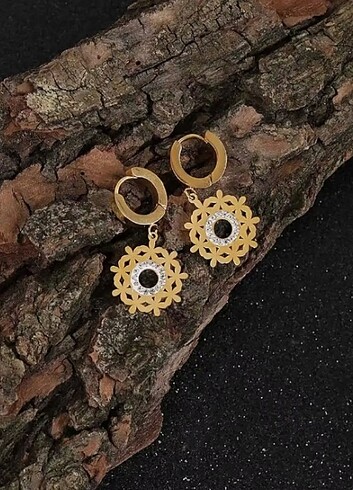Gold Çelik Küpe 