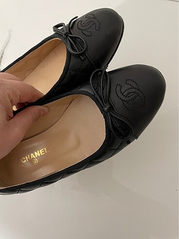 36 Beden siyah Renk Chanel siyah babet 36 numara