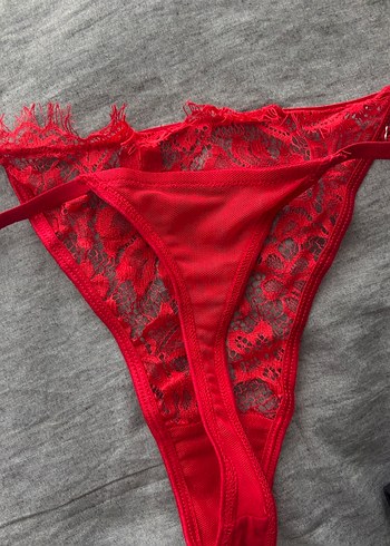 Kırmızı Nakışlı Bohem Dantel Sütyen Takımı - Görsel 4