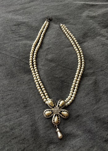 American Vintage Vintage Cicekli İnci Kolye