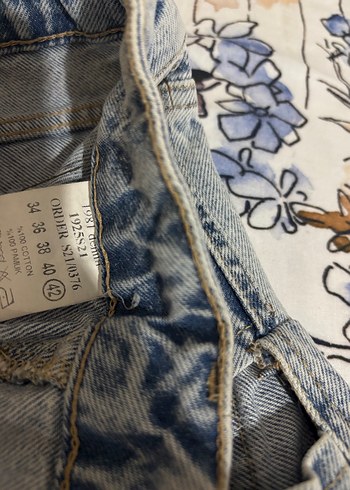 42 Beden mavi Renk mom jean