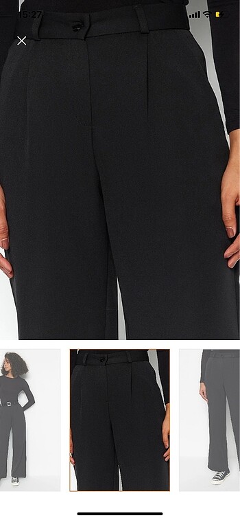 40 Beden Wide Leg kumaş pantolon