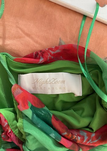 Yeşil Drapeli Mini Elbise - Görsel 4