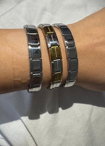 İtalyan charm gold ce çelik bileklik