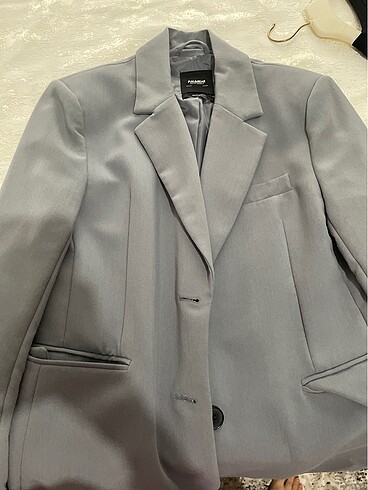 s Beden gri Renk Pull and bear Blazer ceket