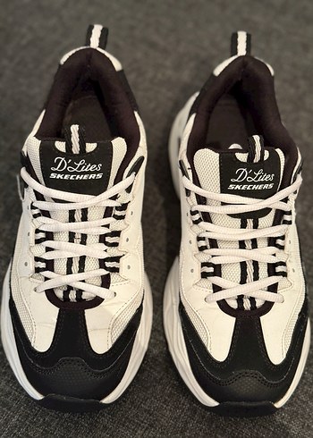 Skechers Beyaz siyah dlites Spor Ayakkabı
