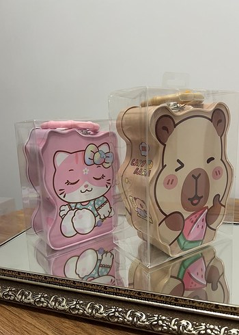 Pembe Kedi Figürlü Aksesuar Kumbara - Görsel 2