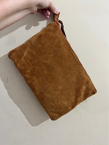 Diğer 0 GERÇEK SÜET DERİ clutch çanta hiç kullanılmadı