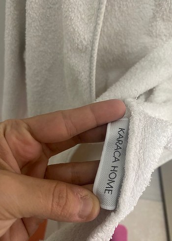 Kapüşonlu Beyaz çocuk bornoz - Görsel 5