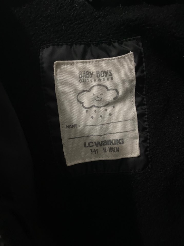 Erkek Çocuk Siyah Kapüşonlu Mont - Görsel 2