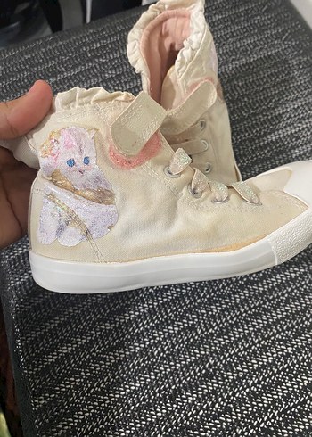 Kız Çocuk Beyaz Fırfırlı Spor Ayakkabı - Görsel 3