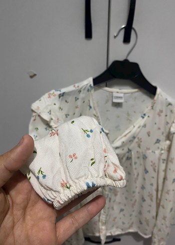 Uzun Kollu V Yaka Pamuklu çocuk Gömlek - Görsel 3