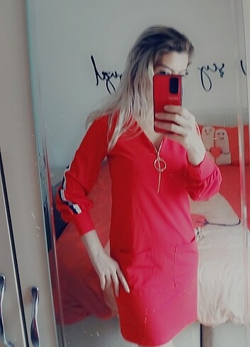m Beden kırmızı Renk Robin elbise