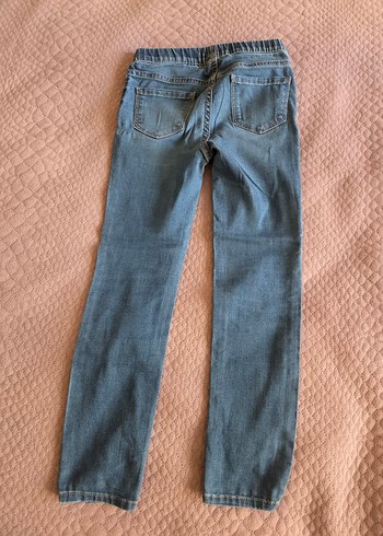 Düz Kesim Elastik Kız cocuk Kot Pantolon - Görsel 3