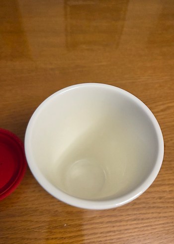 Renkli Desenli Seyahat Kupası Kırmızı Kapaklı - Görsel 3